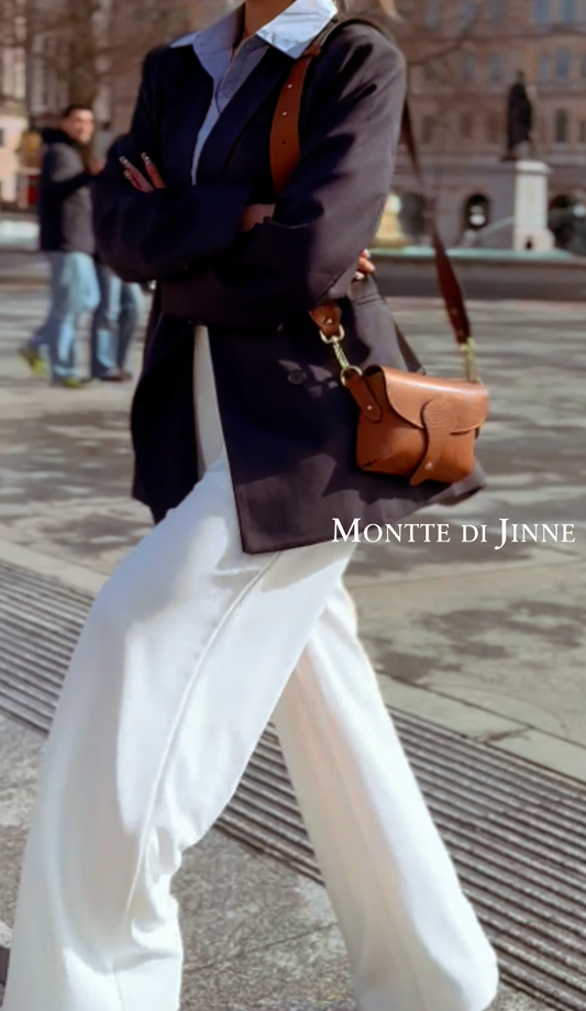 Italian Leather Saddle Bag -Small: Dark Chocolate