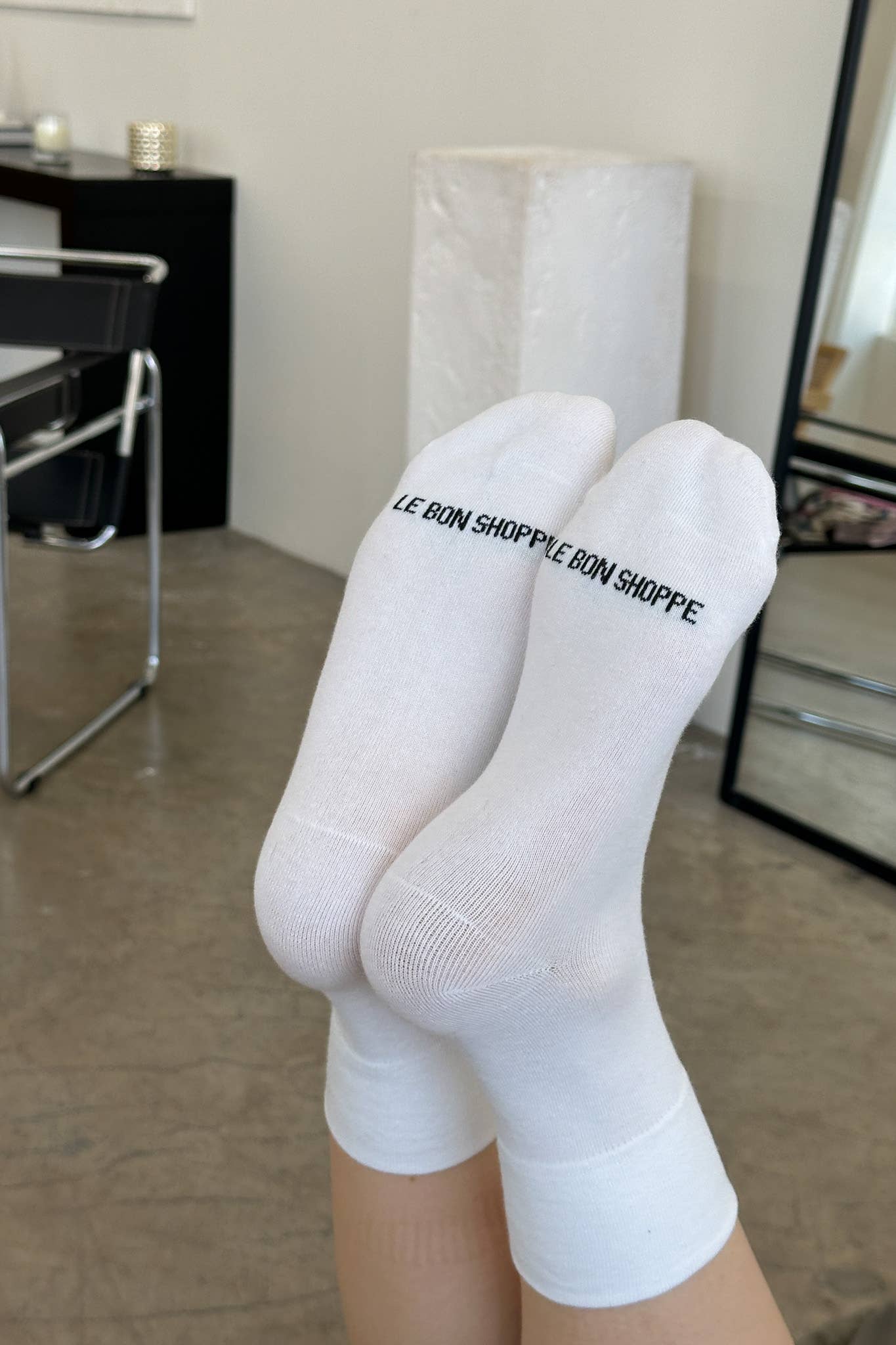Sneaker Socks: Ht. Grey