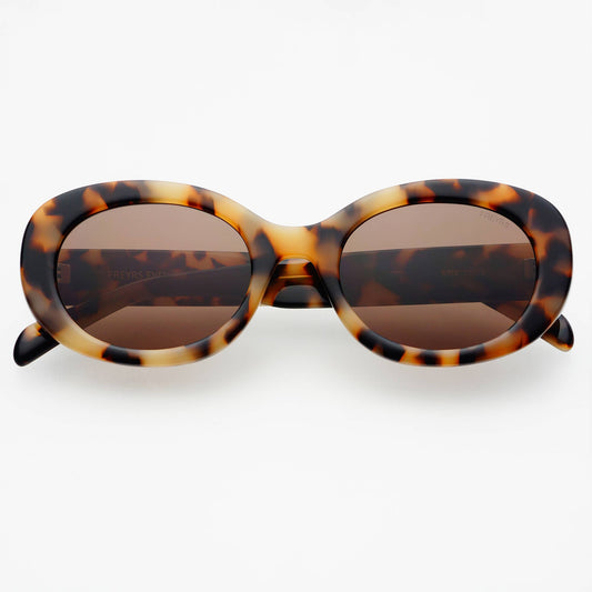 Aria Acetate Oval Sunglasses - Milky Tortoise
