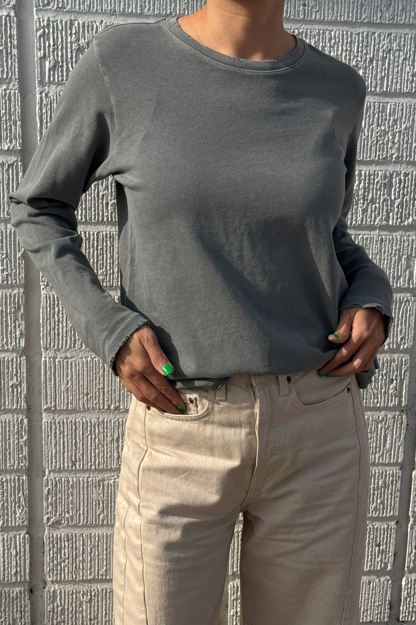 Everyday Long Sleeve Tee: Slate