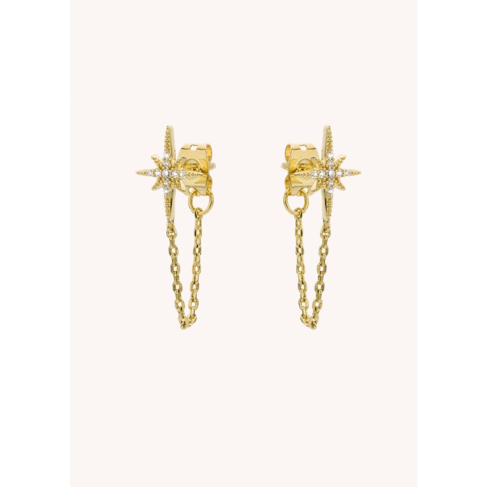 Diwali Chain Earrings - Gold Plated
