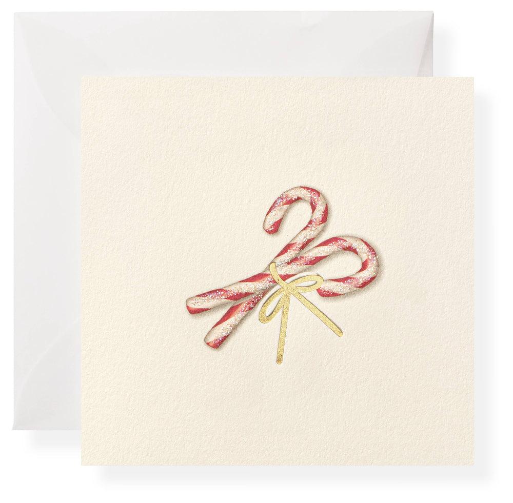 Christmas Canes Individual Gift Card with Envelope