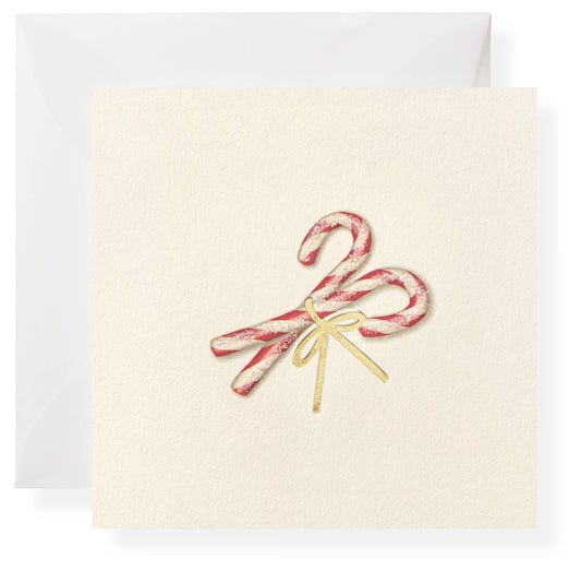 Christmas Canes Individual Gift Card with Envelope