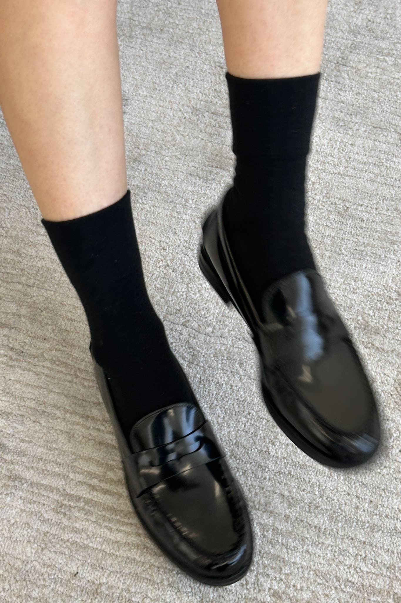 Sneaker Socks: Ht. Grey