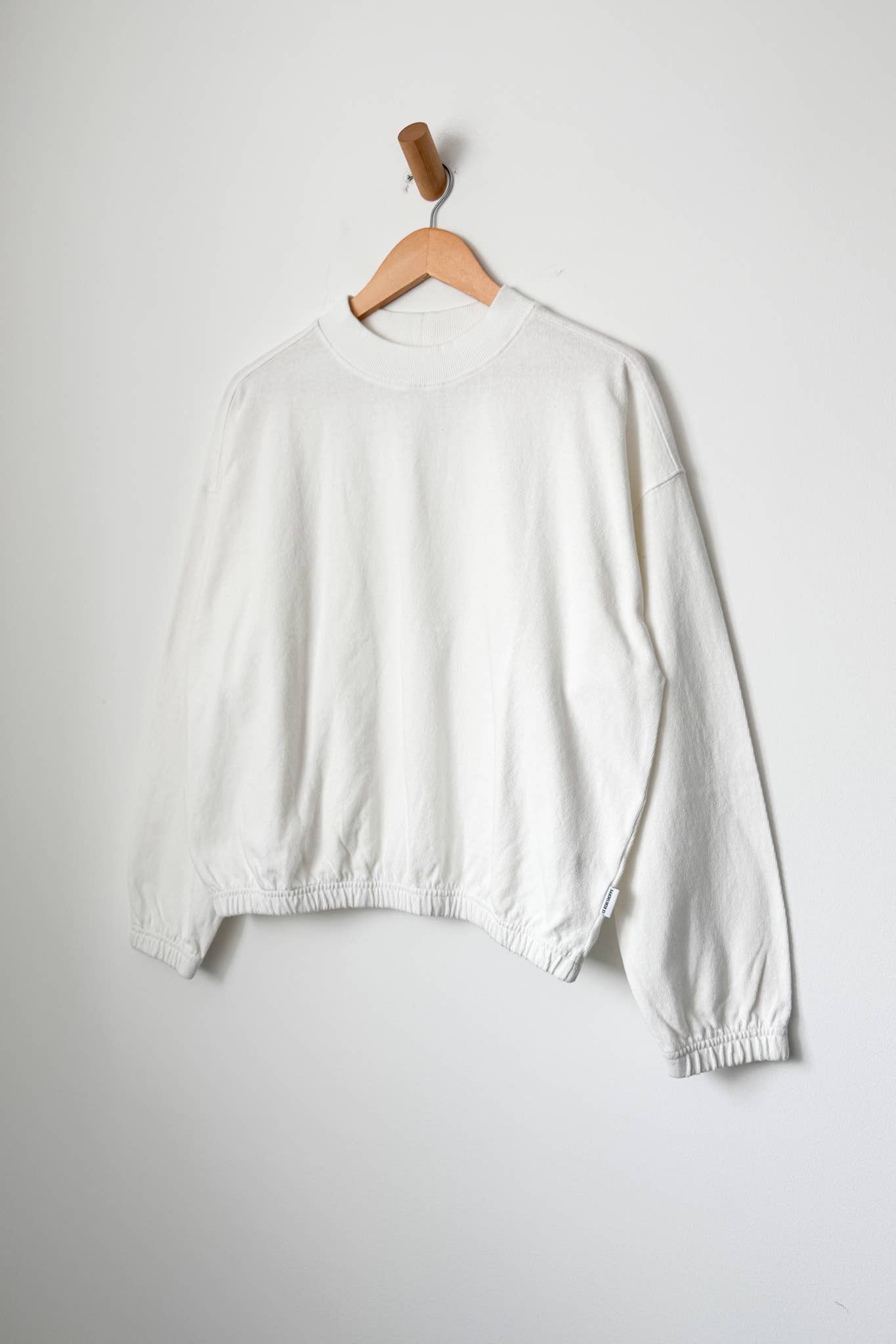 Daisy Long Sleeve Top: White Cotton