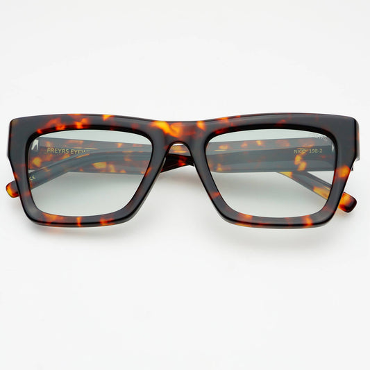 Nico Acetate Unisex Rectangular Sunglasses -Tortoise