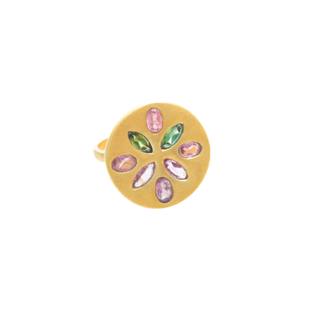 Tourmaline Flower Ring