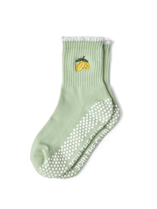 Lemon Crew Pilates Grip Sock - Mint Green