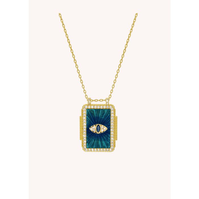 Blue Eye Boheme Necklace - Gold Plated