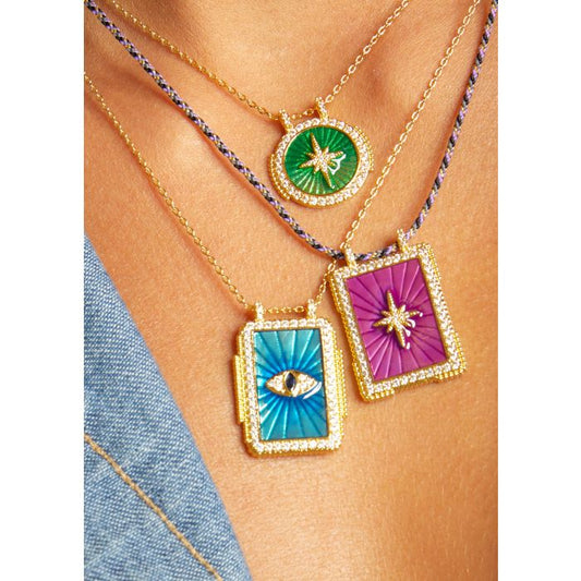 Blue Eye Boheme Necklace - Gold Plated
