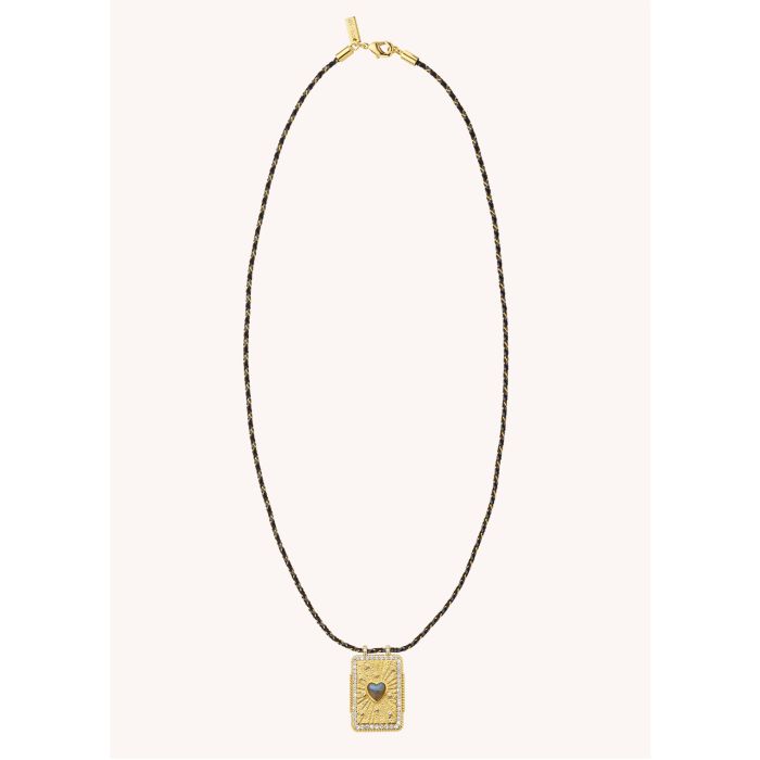 Labradorite Heart Necklace - Gold Plated