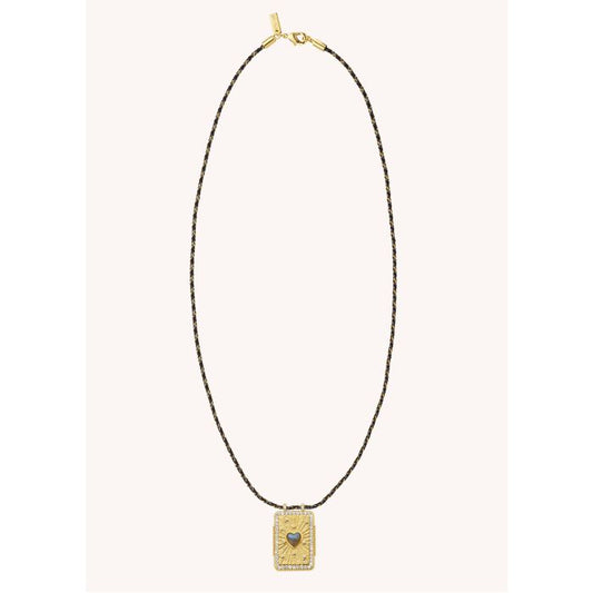 Labradorite Heart Necklace - Gold Plated