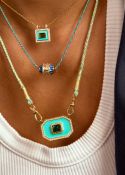 Turquoise Yucatan Necklace - Gold Plated