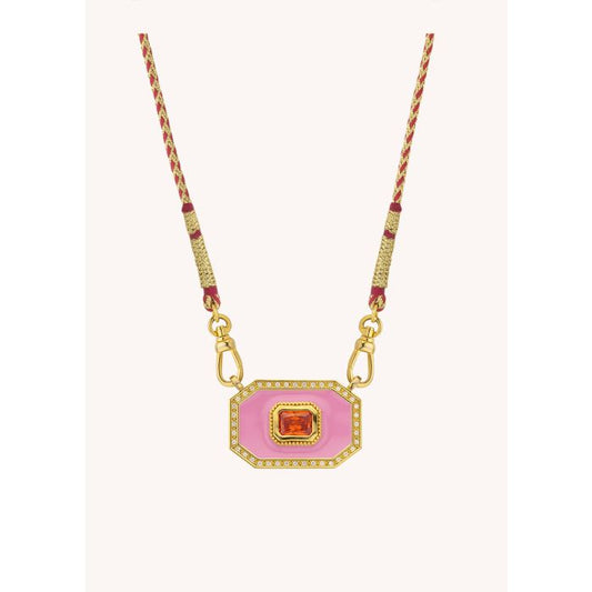 Pink Yucatan Necklace - Gold Plated