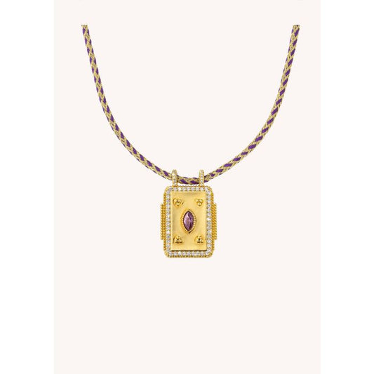 Mystic Purple Twice Boheme Necklace - Gold Plated