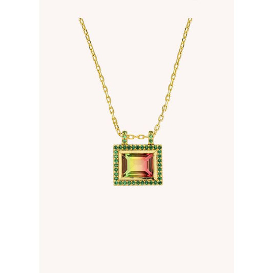 Green Watermelon El Paso Necklace - Gold Plated