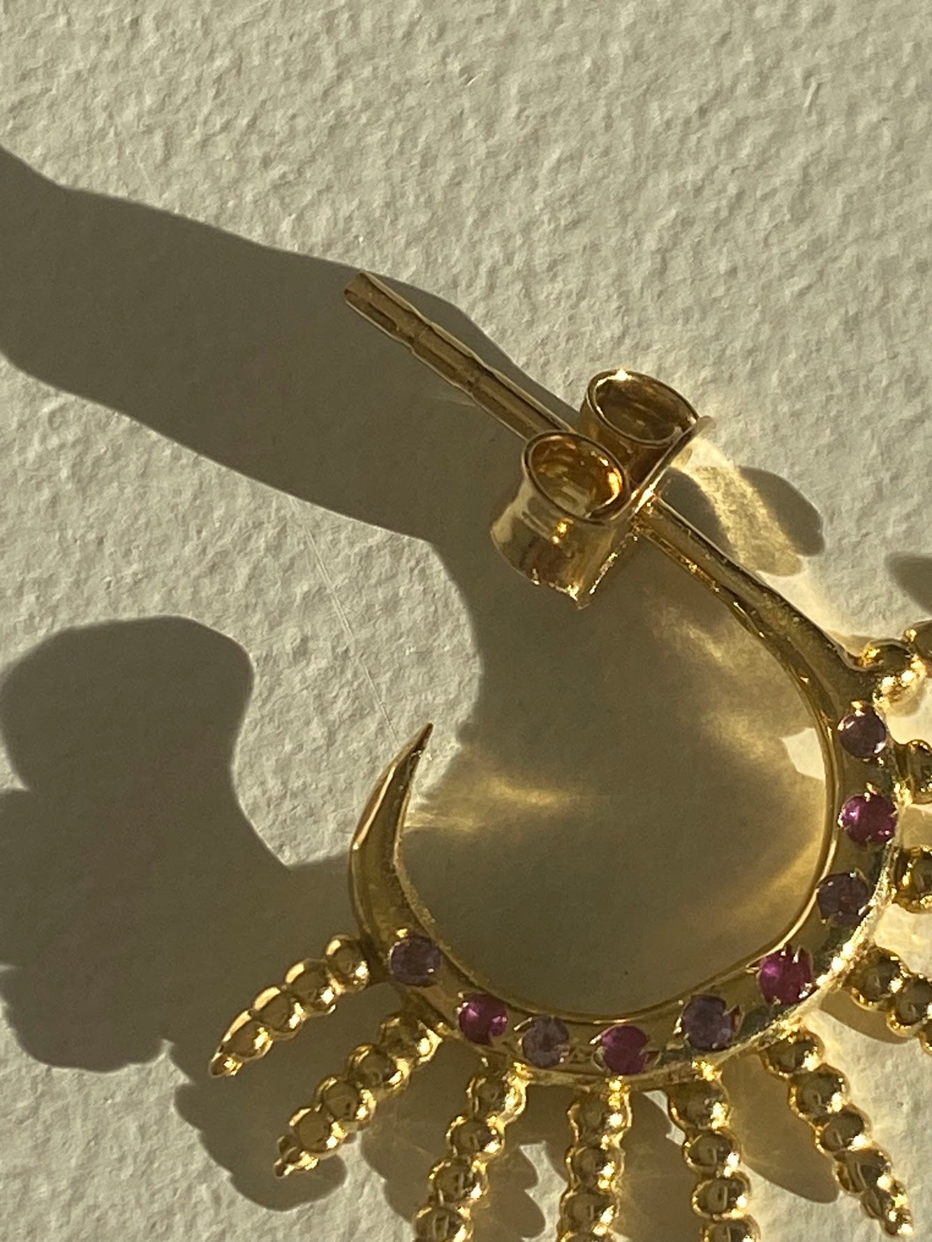 Solid Gold 18K Radiant Shams Earrings