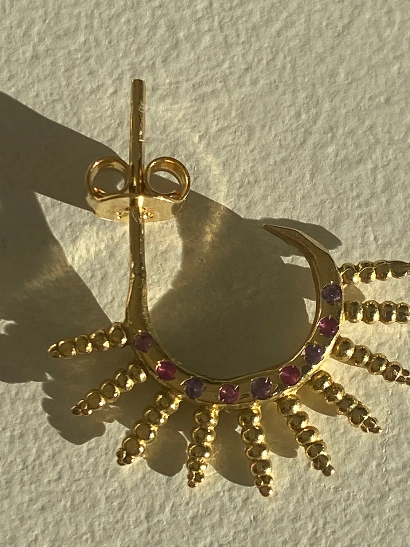 Solid Gold 18K Radiant Shams Earrings