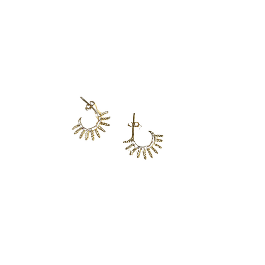 Solid Gold 18K Radiant Shams Earrings