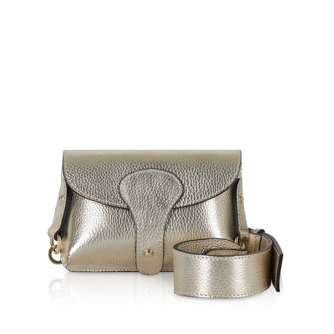 Italian Leather Saddle Bag -Small: Dark Chocolate