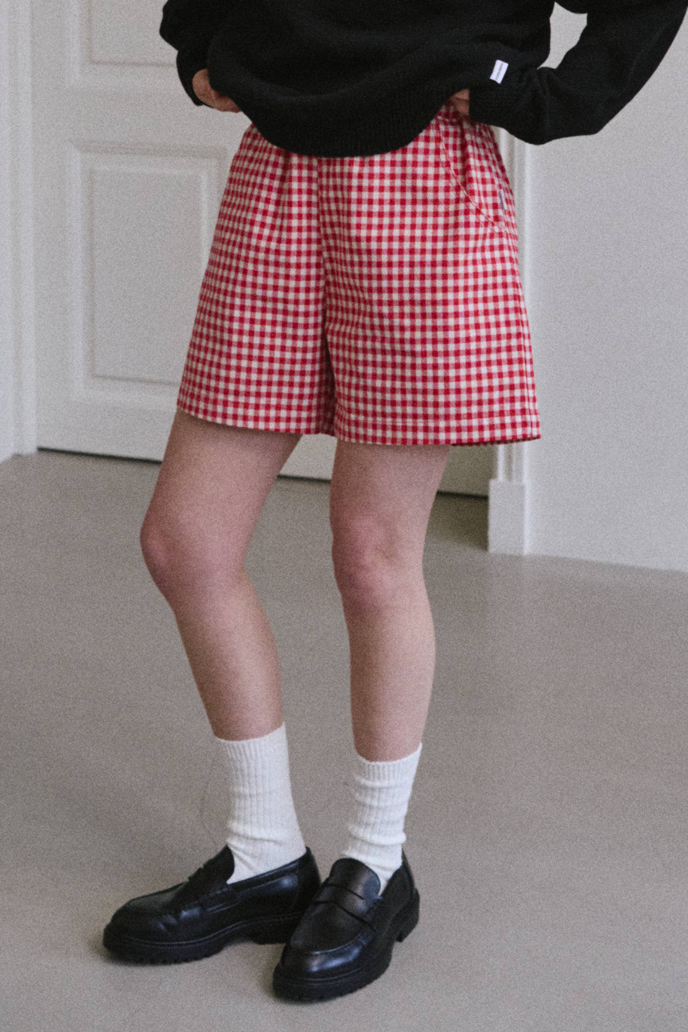 City Shorts - Red Gingham