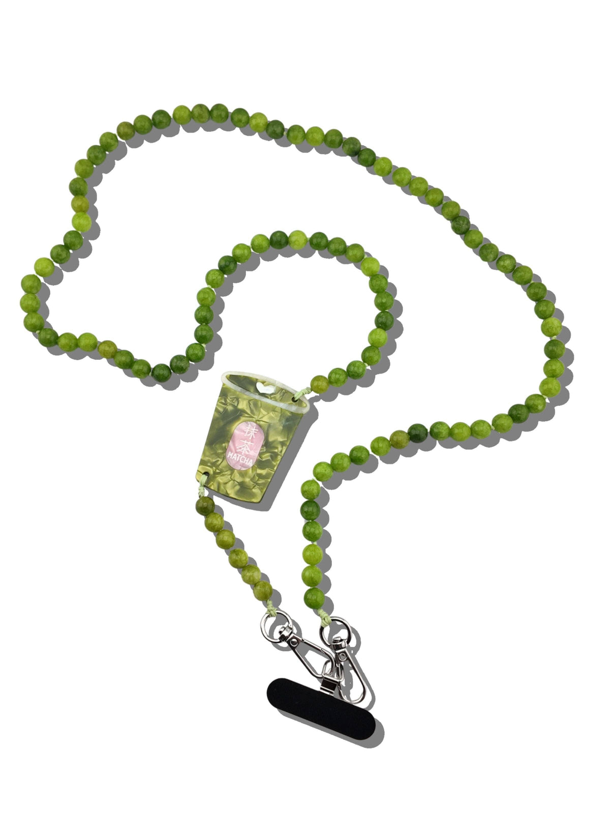 Hand-painted Matcha Crossbody Phone Chain