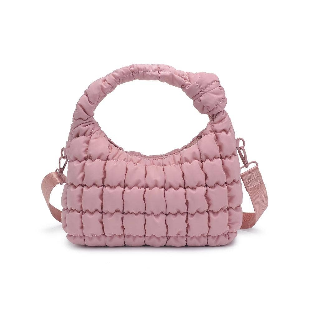 Radiance Quilted Puffer Nylon Crossbody: Pistachio