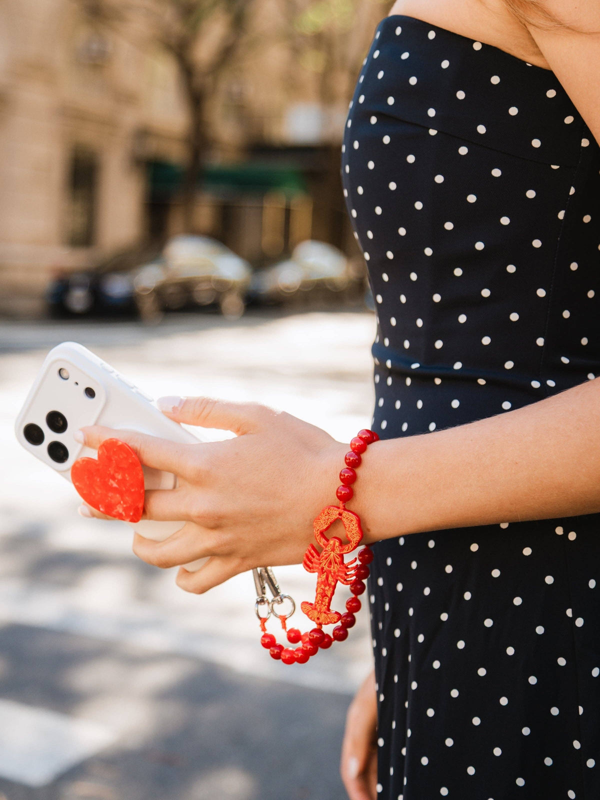 Hand-painted Lobster Bracelet Phone Chain