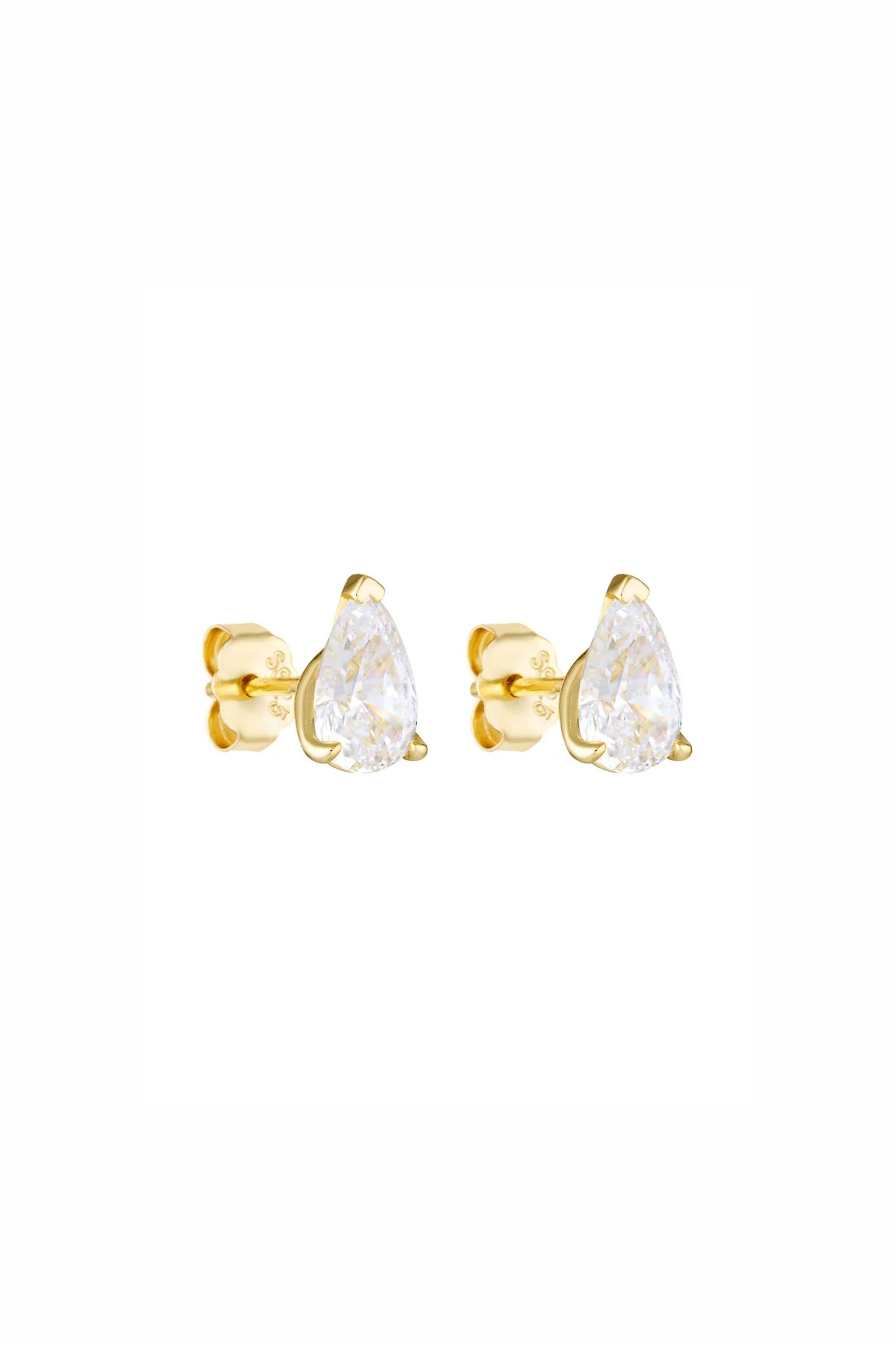Pear Studs (1ct) - Gold