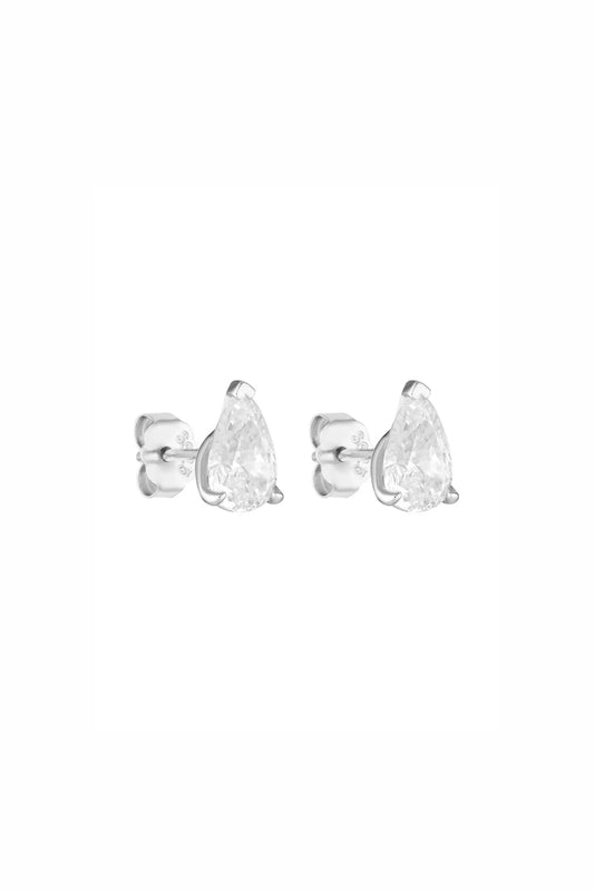 Pear Studs 1CT - Silver