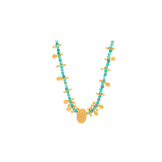 Short Turquoise & Green Aventurine Necklace