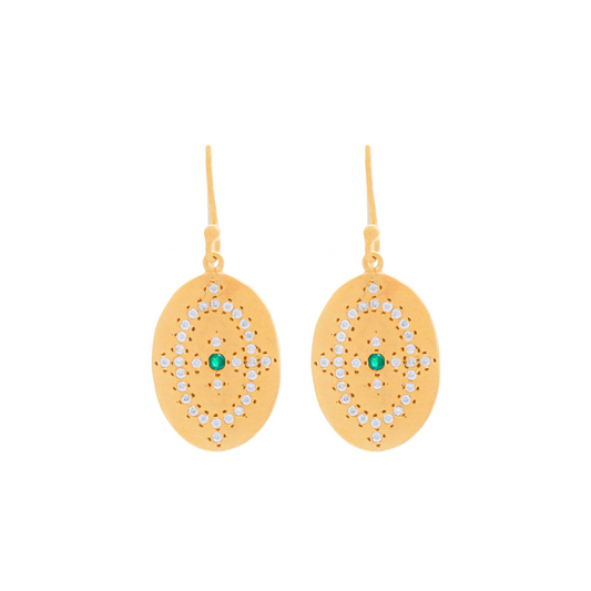 Green Zircon Rosa Earrings