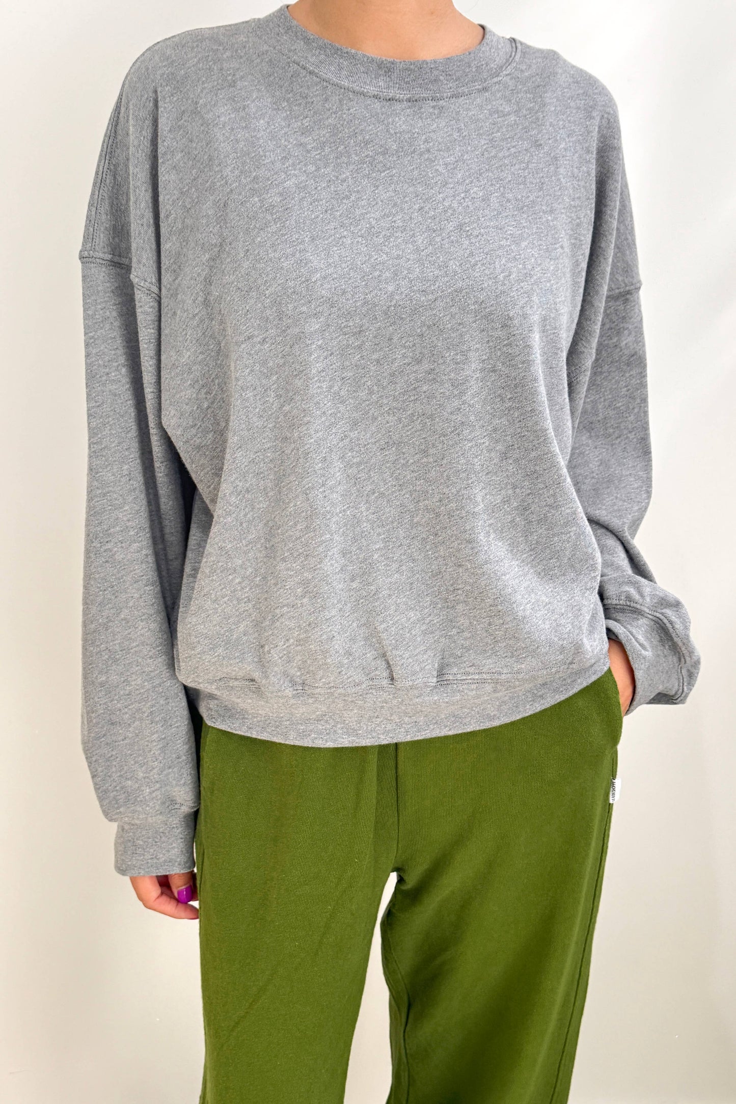 Cali Jersey Sweatshirt - Melange Grey