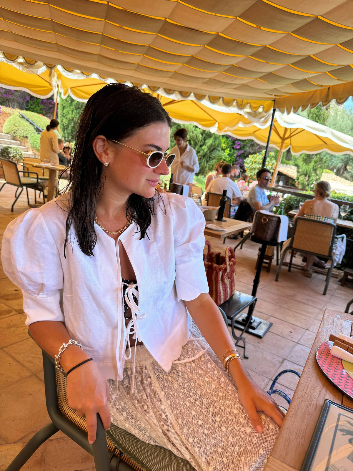 Scalloped Top - White
