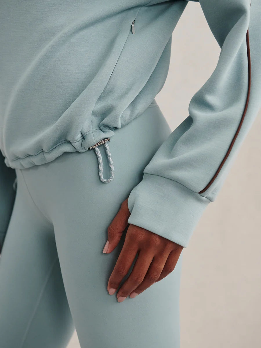 Sian Piped Half Zip Sweat  - Tourmaline