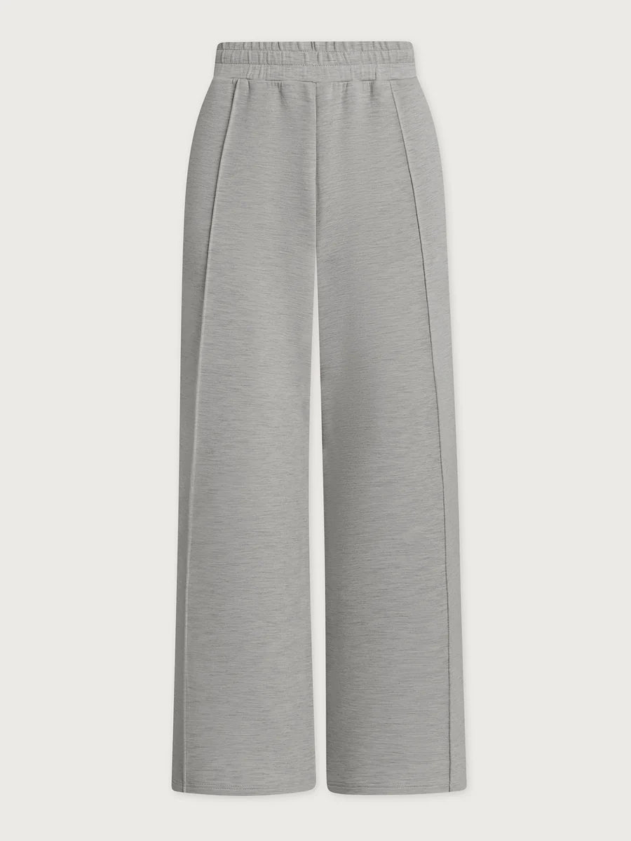 The Wide Leg Pant 30 - Light Grey Marl