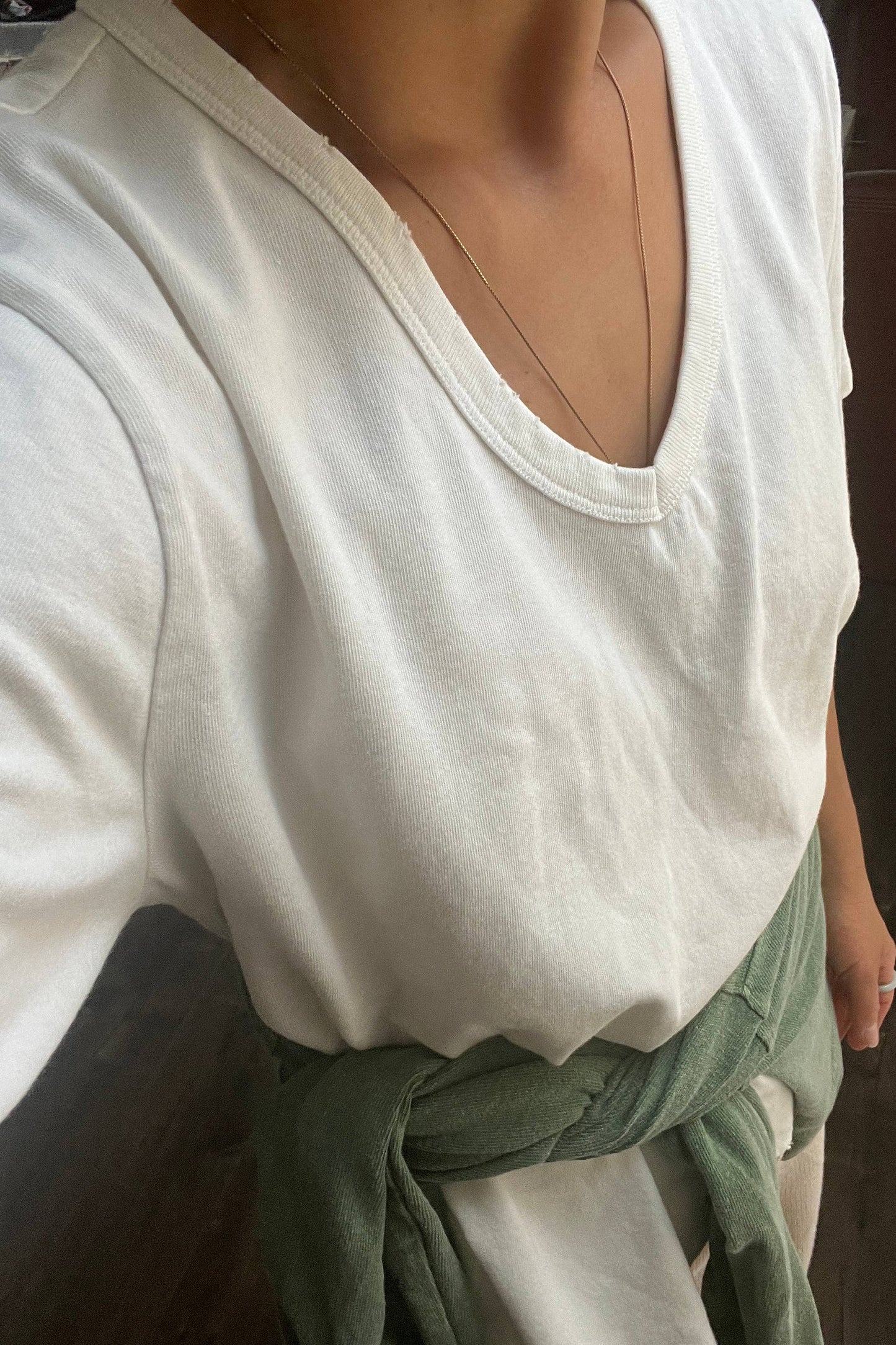 Organic Cotton La Vie Tee: Vintage White