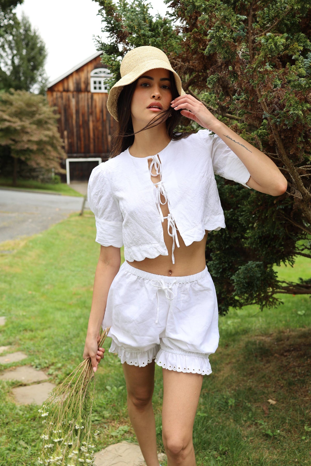 Scalloped Top - White