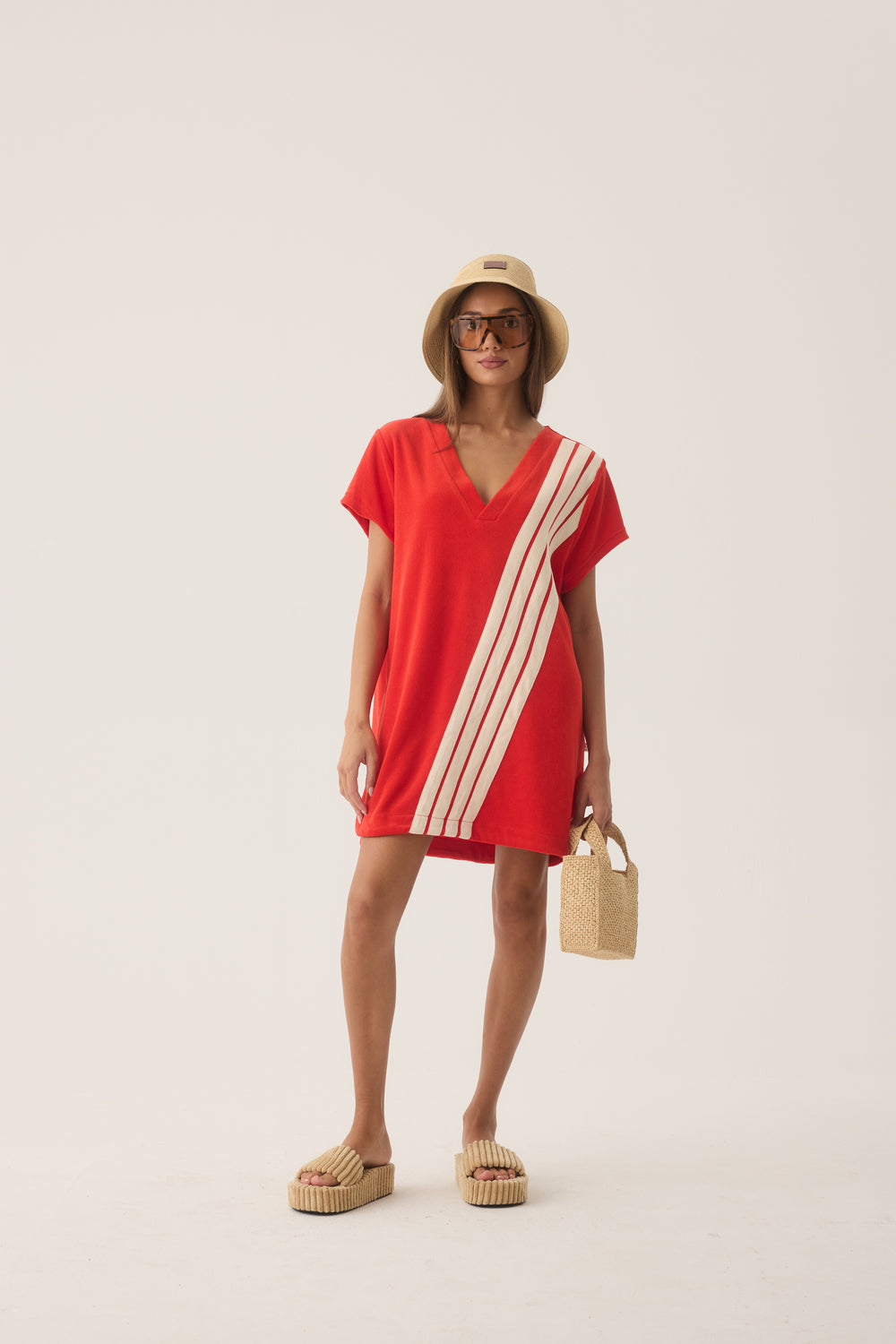 Tropiques Terry Dress - Apple Red