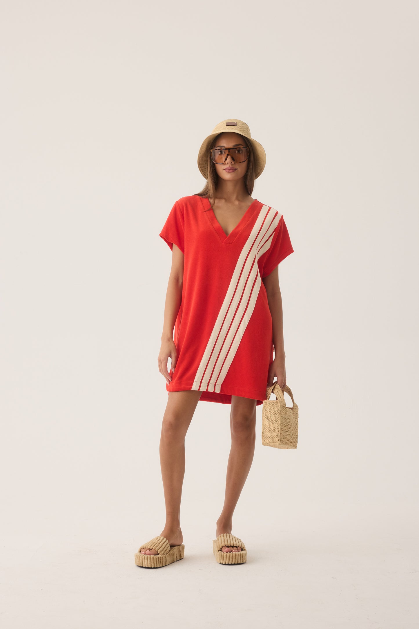 Tropiques Terry Dress - Apple Red