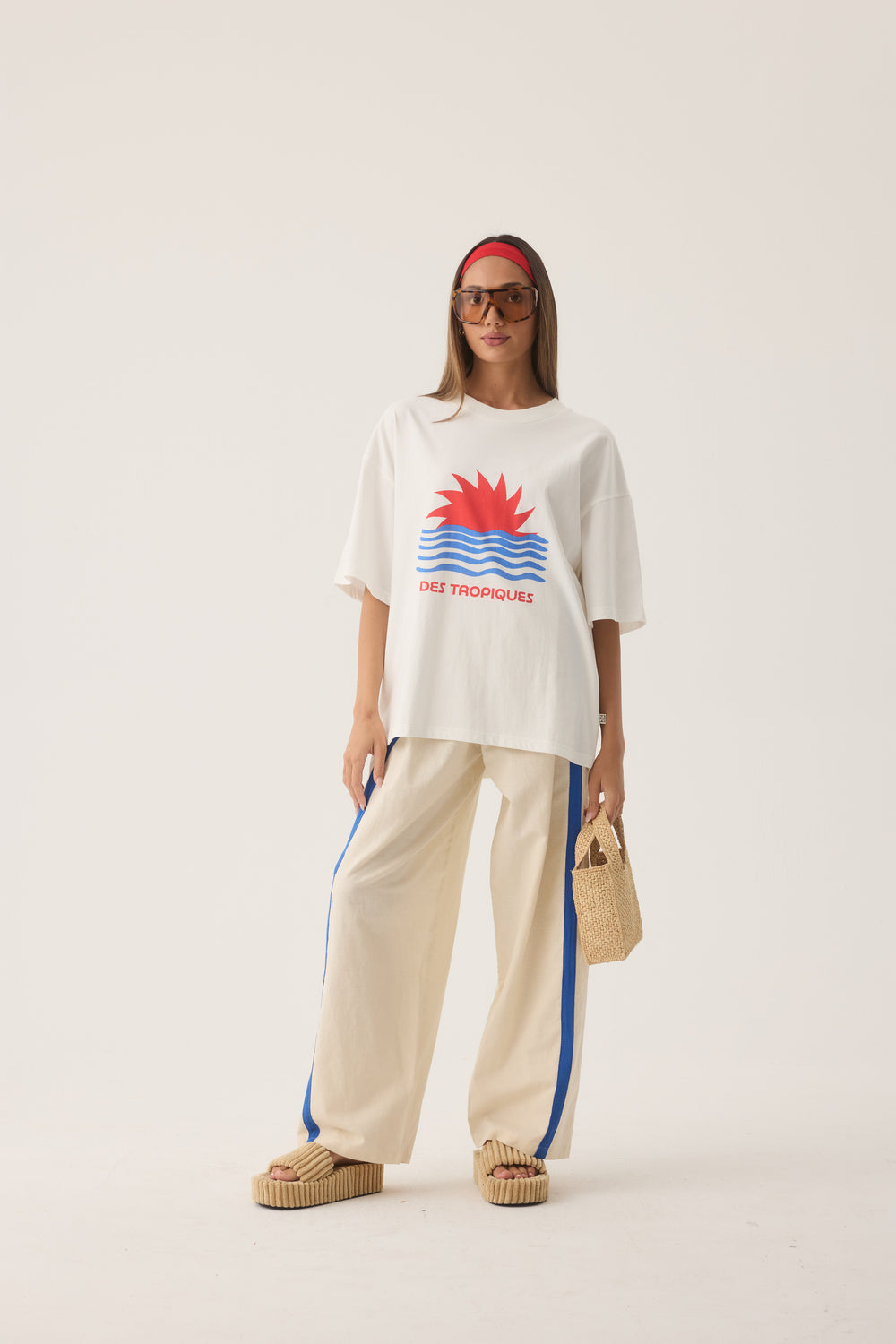 Tropiques Oversized Tee - Warm White