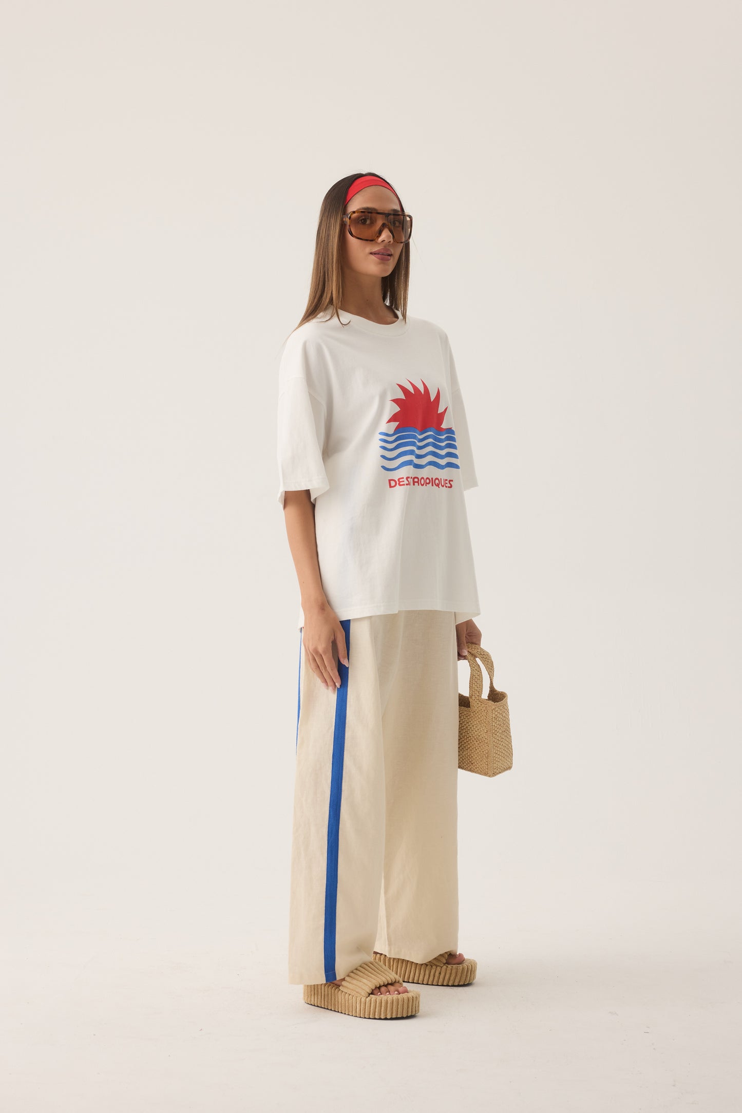 Tropiques Oversized Tee - Warm White