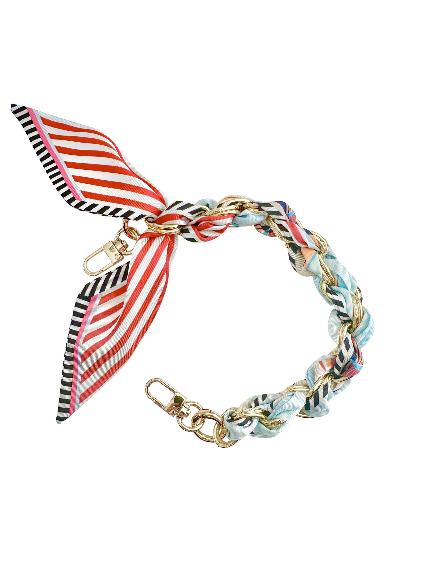 Gold Phone Chain with Beach Print - Short SSS