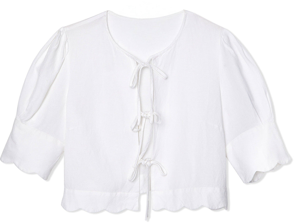Scalloped Top - White