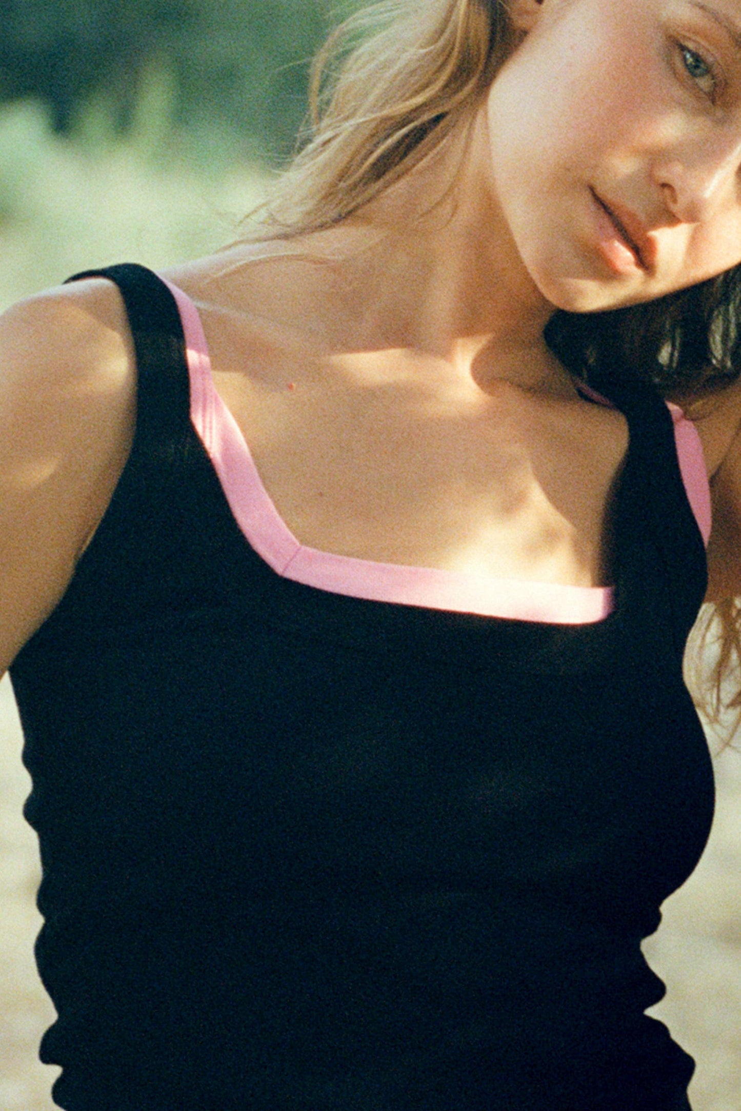 Square Organic Tank - Black