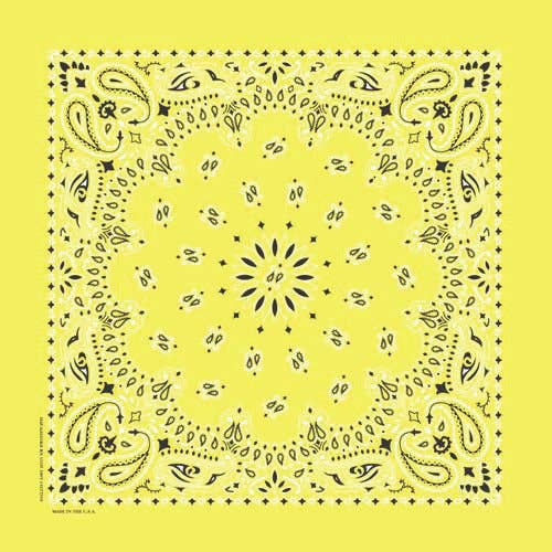 Made in the USA - Yellow Paisley Bandana