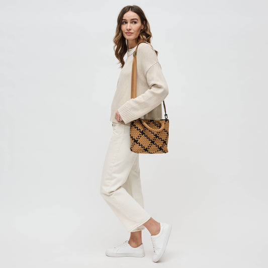 Sky's The Limit - Small Woven Neoprene Crossbody: Chocolate