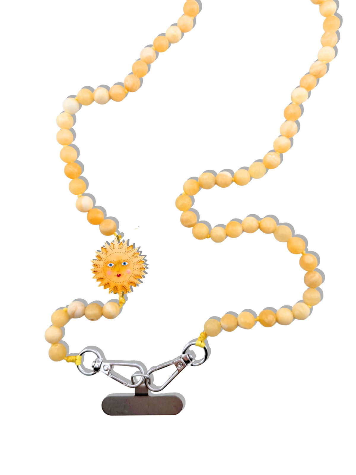 Hand-painted Celestial Sun Crossbody Phone Chain