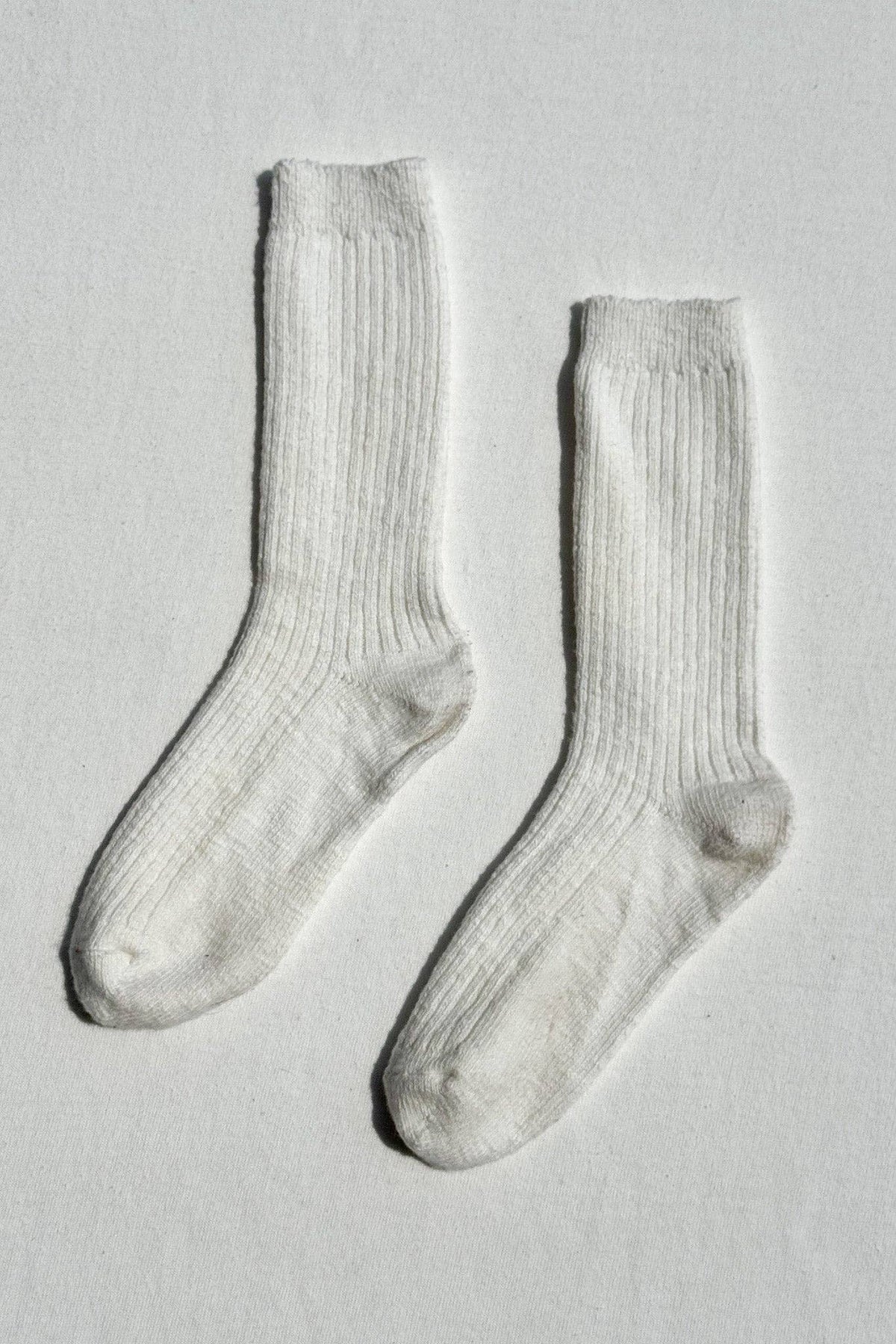 Cottage Socks - White Linen