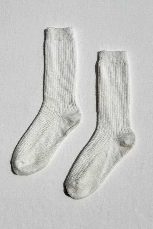 Cottage Socks - White Linen